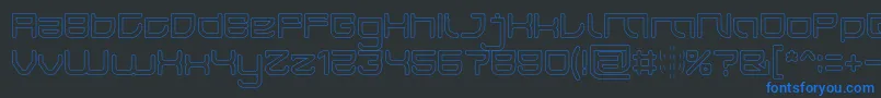 JAPAN Hollow Font – Blue Fonts on Black Background