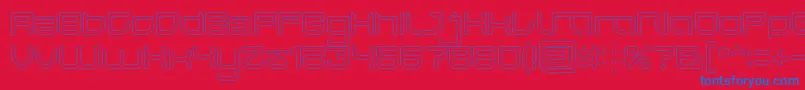 JAPAN Hollow Font – Blue Fonts on Red Background