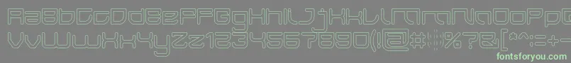 JAPAN Hollow Font – Green Fonts on Gray Background