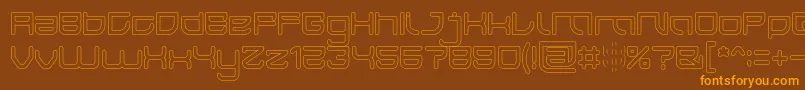 JAPAN Hollow Font – Orange Fonts on Brown Background