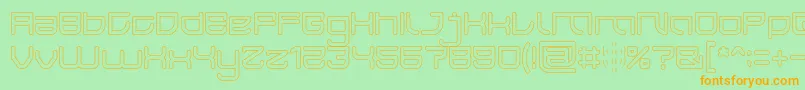 JAPAN Hollow Font – Orange Fonts on Green Background