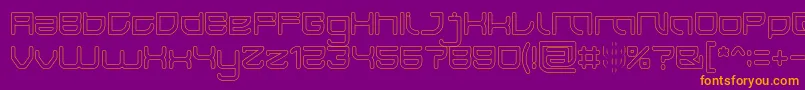 JAPAN Hollow Font – Orange Fonts on Purple Background