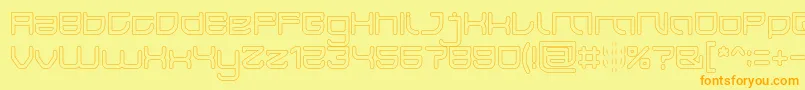 JAPAN Hollow Font – Orange Fonts on Yellow Background