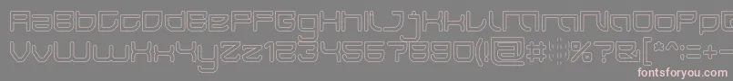 フォントJAPAN Hollow – 灰色の背景にピンクのフォント
