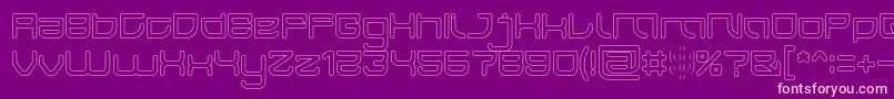 JAPAN Hollow Font – Pink Fonts on Purple Background