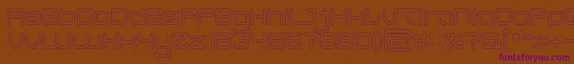 JAPAN Hollow-fontti – violetit fontit ruskealla taustalla