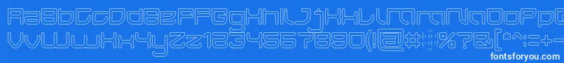 JAPAN Hollow Font – White Fonts on Blue Background