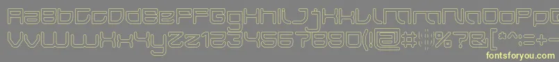 JAPAN Hollow Font – Yellow Fonts on Gray Background