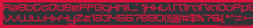Шрифт JAPAN Inverse – чёрные шрифты на красном фоне