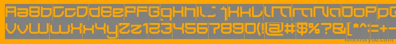 Шрифт JAPAN Inverse – серые шрифты на оранжевом фоне