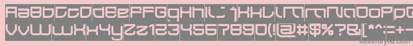 フォントJAPAN Inverse – ピンクの背景に灰色の文字