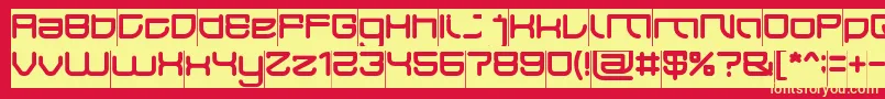 JAPAN Inverse-Schriftart – Gelbe Schriften auf rotem Hintergrund