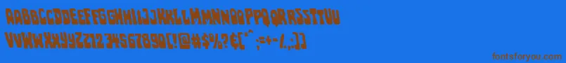Шрифт Pocketmonsterleft – коричневые шрифты на синем фоне