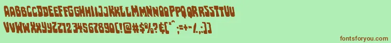 Pocketmonsterleft Font – Brown Fonts on Green Background