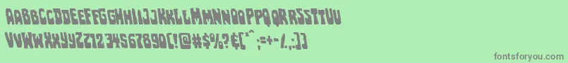 Pocketmonsterleft Font – Gray Fonts on Green Background