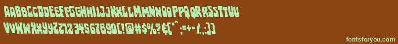 Шрифт Pocketmonsterleft – зелёные шрифты на коричневом фоне