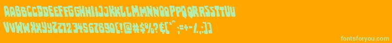 More about Pocketmonsterleft Font Pocketmonsterleft Font – Green Fonts on Orange Background