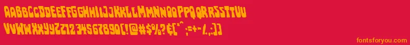 Pocketmonsterleft Font – Orange Fonts on Red Background