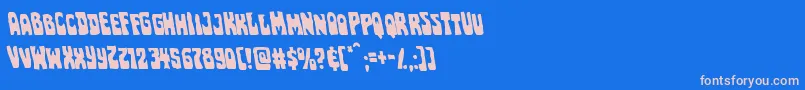 Pocketmonsterleft Font – Pink Fonts on Blue Background