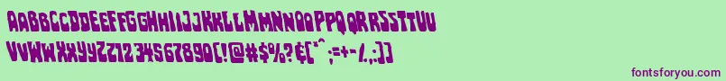 Police Pocketmonsterleft – polices violettes sur fond vert