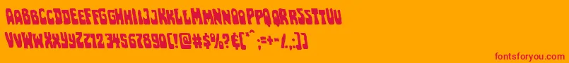 Police Pocketmonsterleft – polices rouges sur fond orange