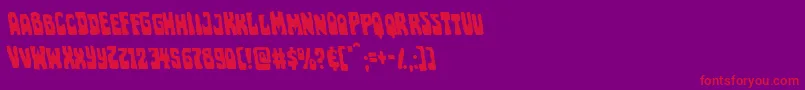 Pocketmonsterleft Font – Red Fonts on Purple Background