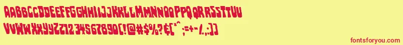 Pocketmonsterleft Font – Red Fonts on Yellow Background