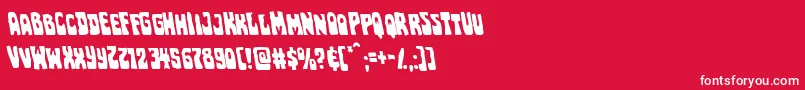 Pocketmonsterleft Font – White Fonts on Red Background