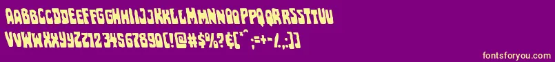 フォントPocketmonsterleft – 紫の背景に黄色のフォント
