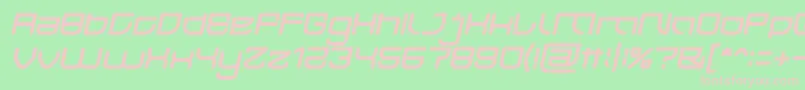 JAPAN Italic Font – Pink Fonts on Green Background