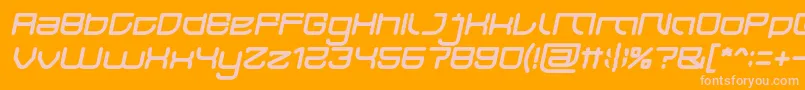 JAPAN Italic Font – Pink Fonts on Orange Background