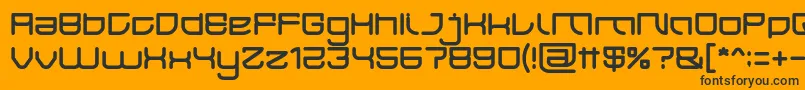 Шрифт JAPAN Light – чёрные шрифты на оранжевом фоне