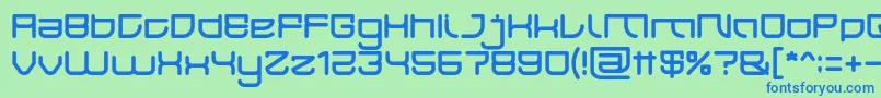 Шрифт JAPAN Light – синие шрифты на зелёном фоне