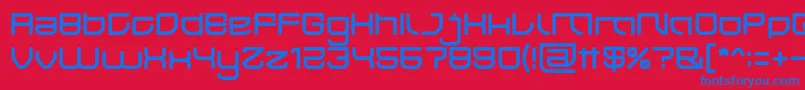 Шрифт JAPAN Light – синие шрифты на красном фоне