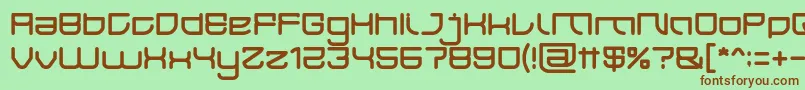 JAPAN Light-fontti – ruskeat fontit vihreällä taustalla