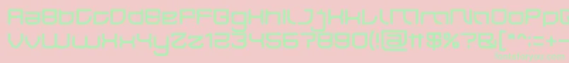 Fonte JAPAN Light – fontes verdes em um fundo rosa