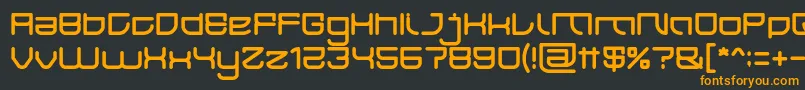 Шрифт JAPAN Light – оранжевые шрифты на чёрном фоне