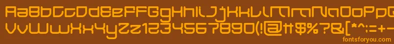 JAPAN Light-fontti – oranssit fontit ruskealla taustalla
