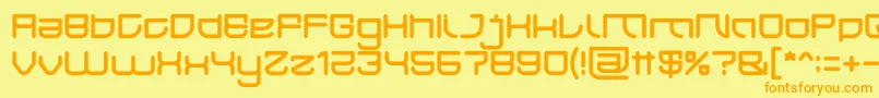 Шрифт JAPAN Light – оранжевые шрифты на жёлтом фоне