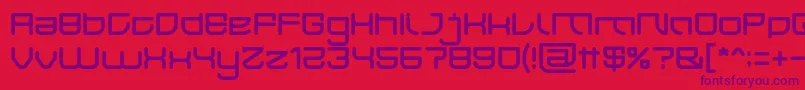 JAPAN Light-fontti – violetit fontit punaisella taustalla