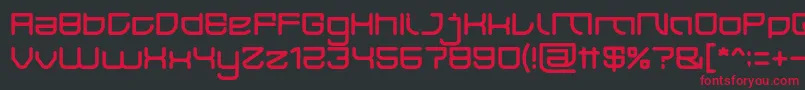 Шрифт JAPAN Light – красные шрифты на чёрном фоне