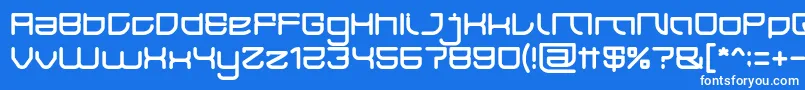 Шрифт JAPAN Light – белые шрифты на синем фоне