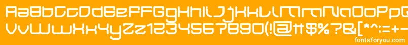 JAPAN Light-Schriftart – Weiße Schriften auf orangefarbenem Hintergrund