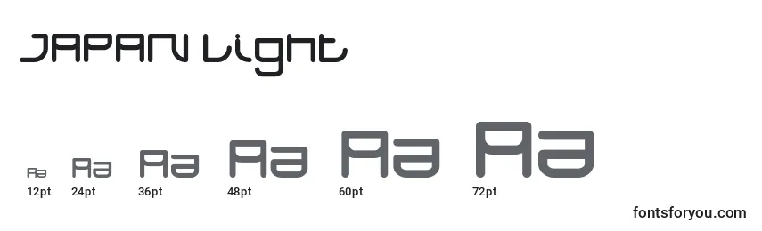 JAPAN Light Font Sizes
