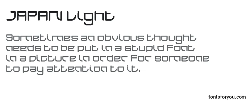 Обзор шрифта JAPAN Light
