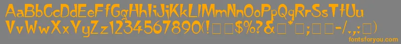 Japan Font – Orange Fonts on Gray Background
