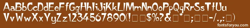 Japan Font – White Fonts on Brown Background