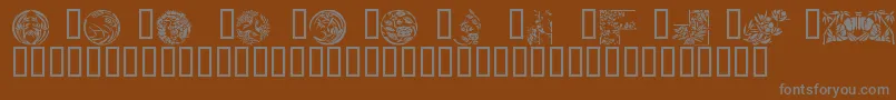 Japanese Designs Font – Gray Fonts on Brown Background