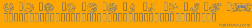Japanese Designs Font – Gray Fonts on Orange Background