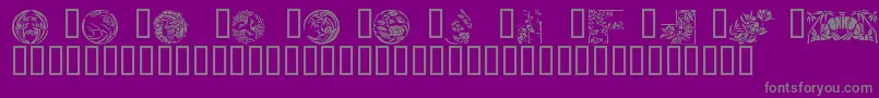 fuente Japanese Designs – Fuentes Grises Sobre Fondo Morado
